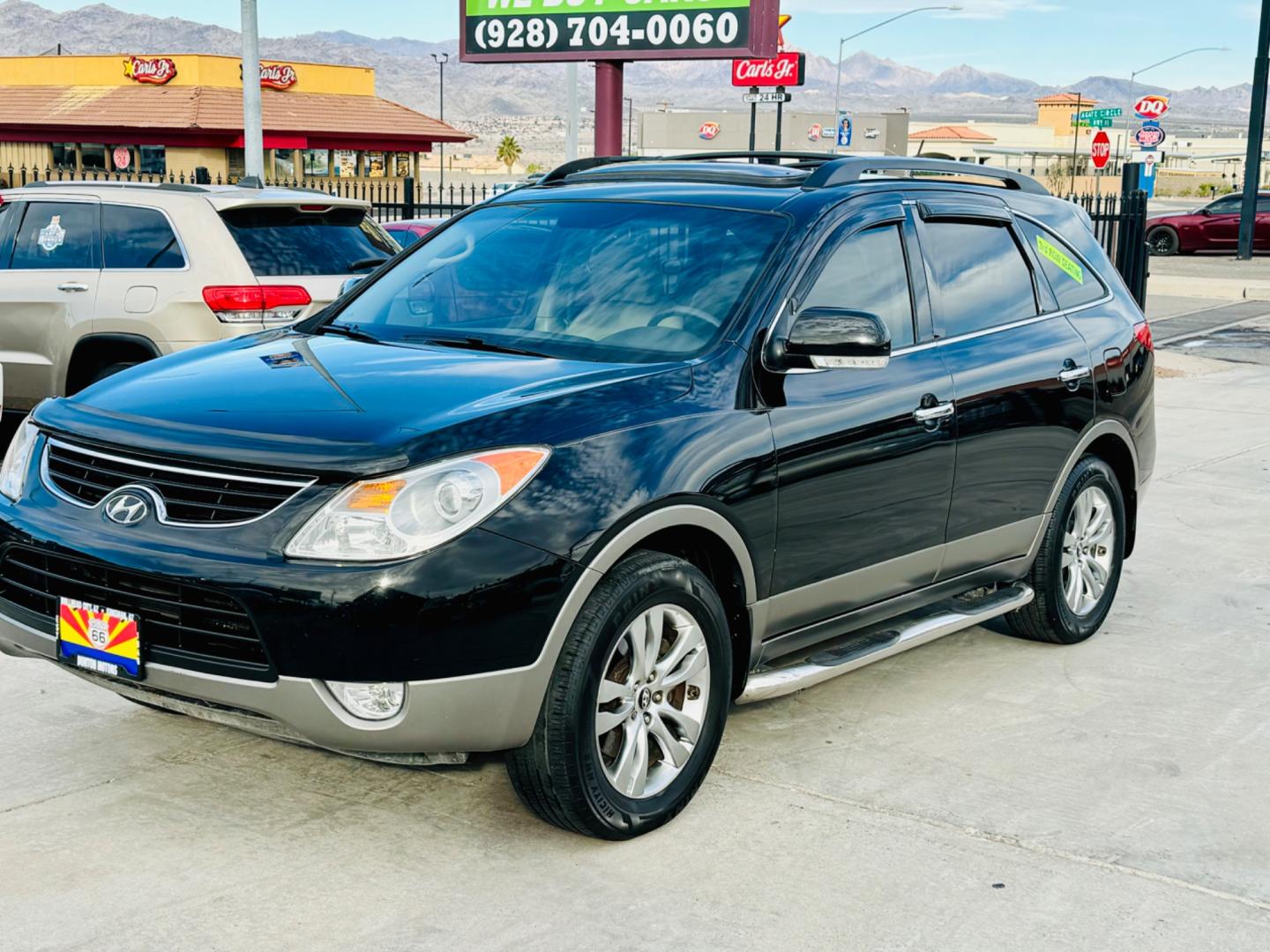 2012 Black /tan Hyundai Veracruz (KM8NU4CC0CU) , located at 2190 Hwy 95, Bullhead City, AZ, 86442, (928) 704-0060, 0.000000, 0.000000 - 2012 Hyundai Veracruz Limited edition. 3rd row seating 3.8 V6. leather, automatic. loaded. Free warranty. bluetooth. dual exhaust. Financing available. - Photo#4